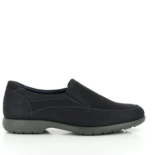 24 Hrs 10003 Navy Slip On Men's Shoes