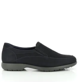 24 Hrs 10003 Navy Slip On Men's Shoes
