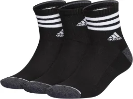 adidas Men's 3-Stripe High Quarter Socks with Arch Compression (3-Pair)
