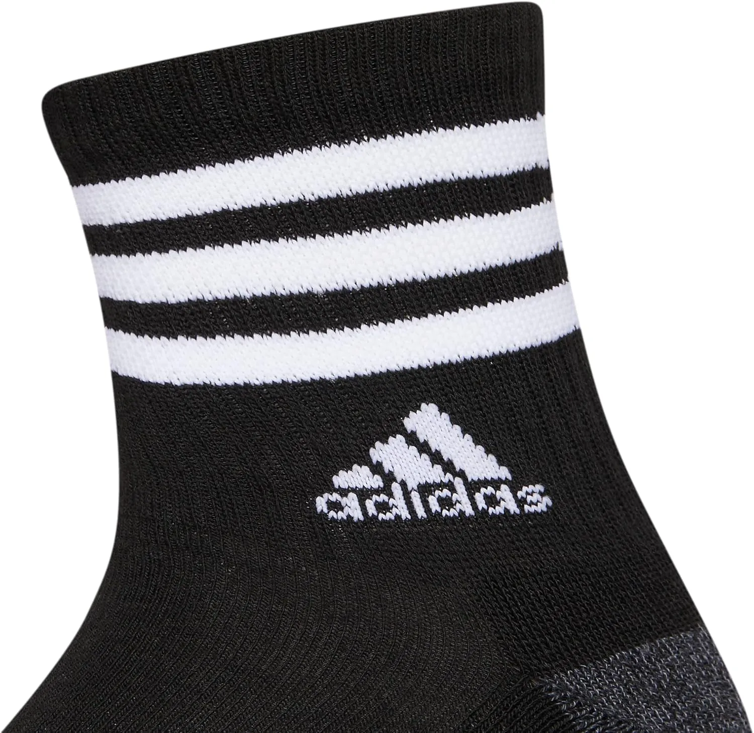 adidas Men's 3-Stripe High Quarter Socks with Arch Compression (3-Pair)