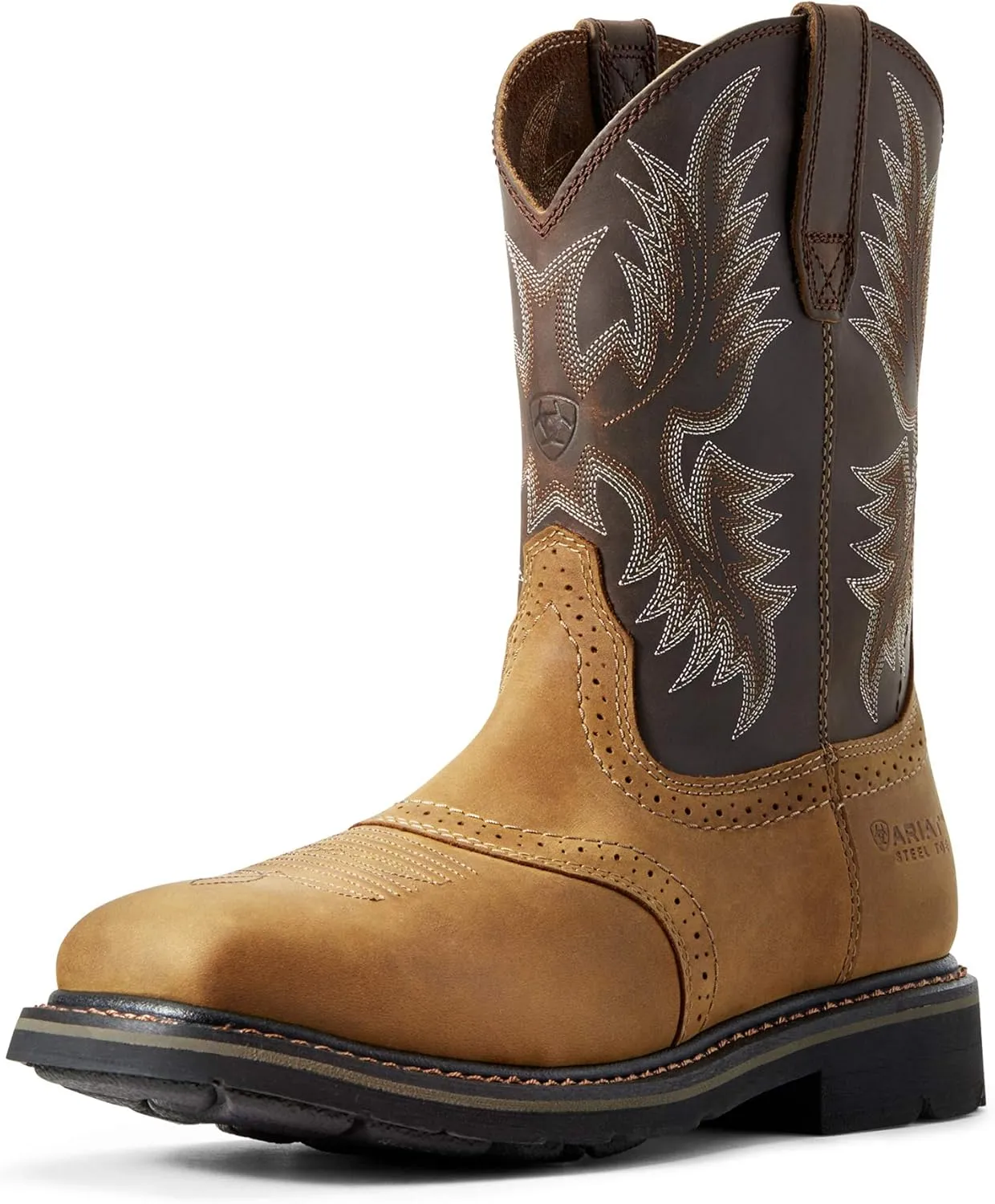 ARIAT Mens Sierra Wide 10 Inch Electrical Hazard Steel Toe Work/Duty - Brown