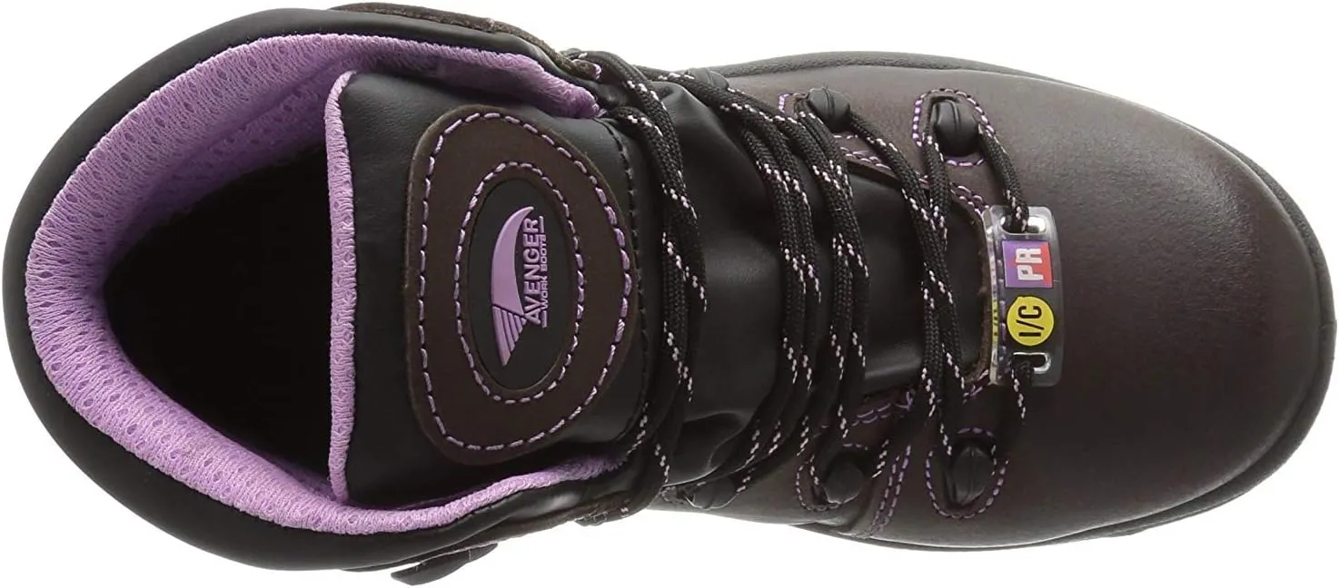Avenger Work Boots Women's Framer 6" Leather Comp Toe Waterproof Puncture Resistant Eh Hiker Industrial & Construction Shoe