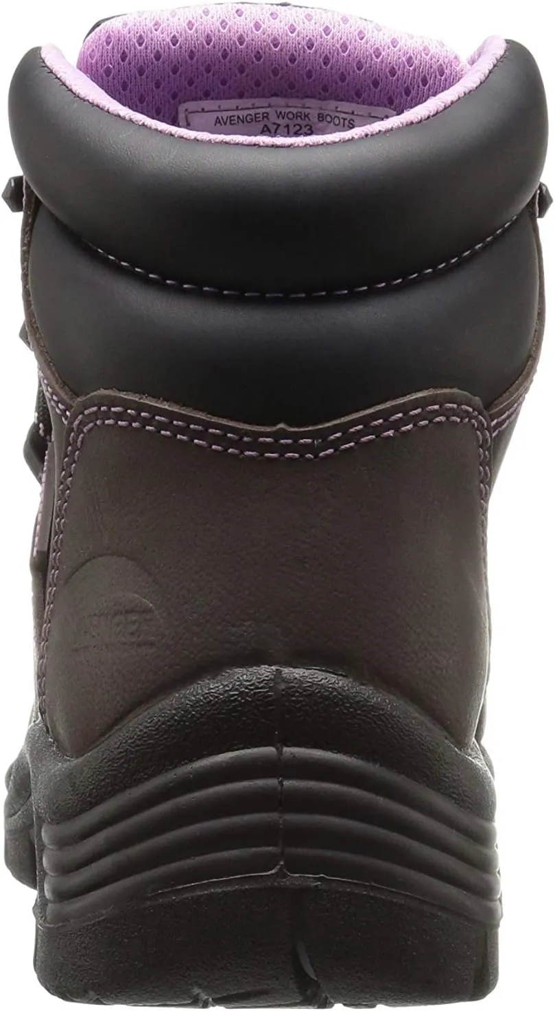 Avenger Work Boots Women's Framer 6" Leather Comp Toe Waterproof Puncture Resistant Eh Hiker Industrial & Construction Shoe