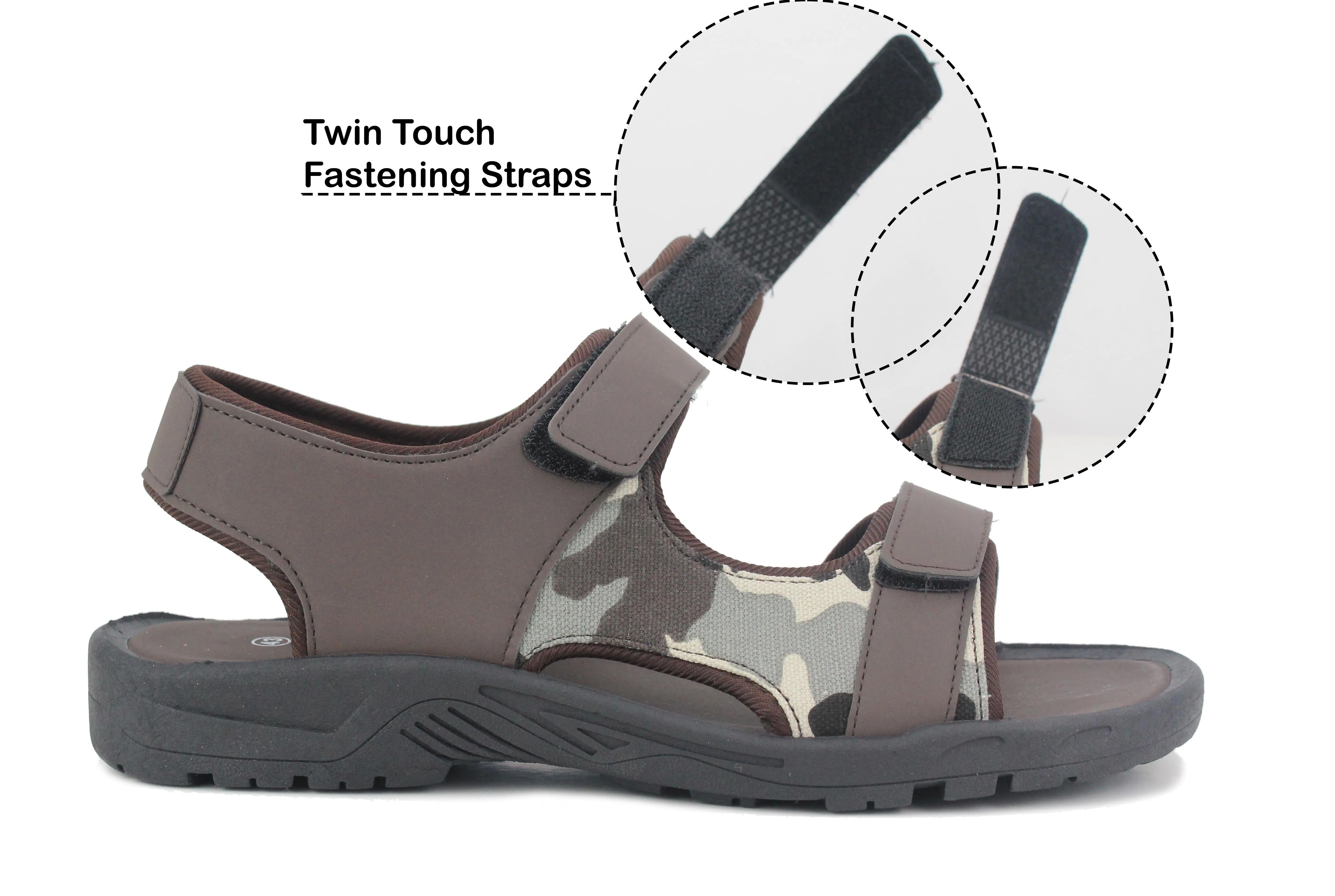 B204220 Mens Trekking Sports Sandals in Brown