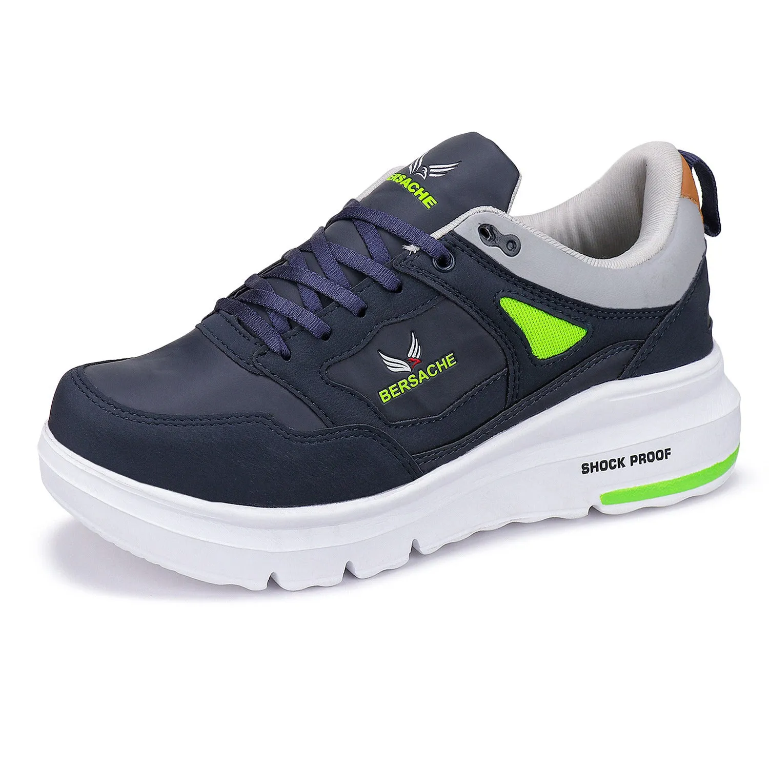 Bersache Lightweight Sports Running Shoes For Men Blue-7053