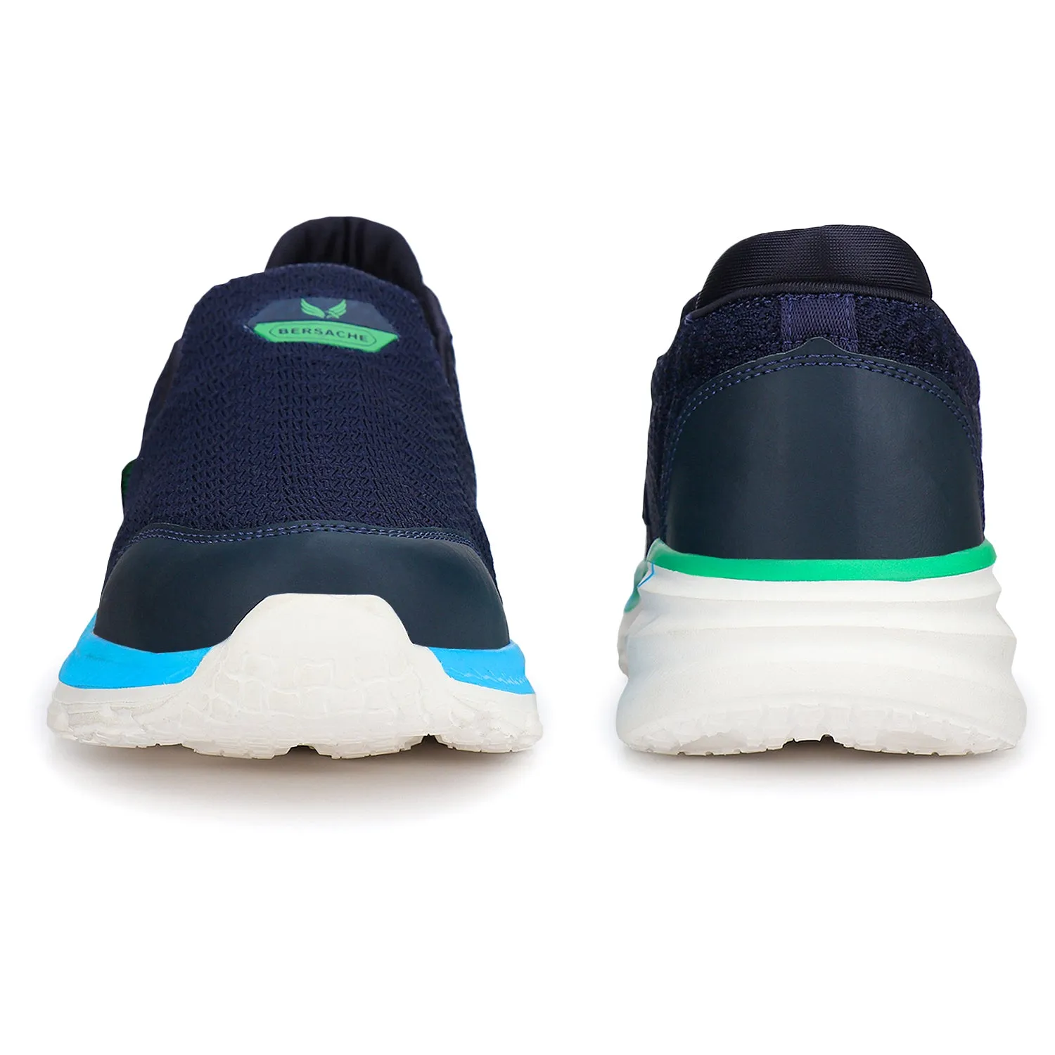Bersache Lightweight Sports Running Walking Trekking Shoes For Men (9082-Blue)