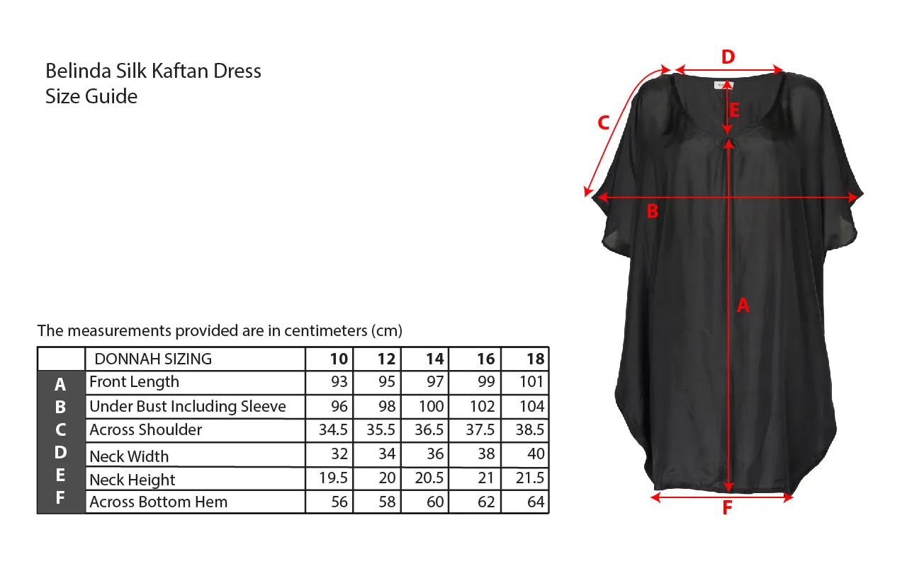 Black Silky Caftan Dress | Belinda