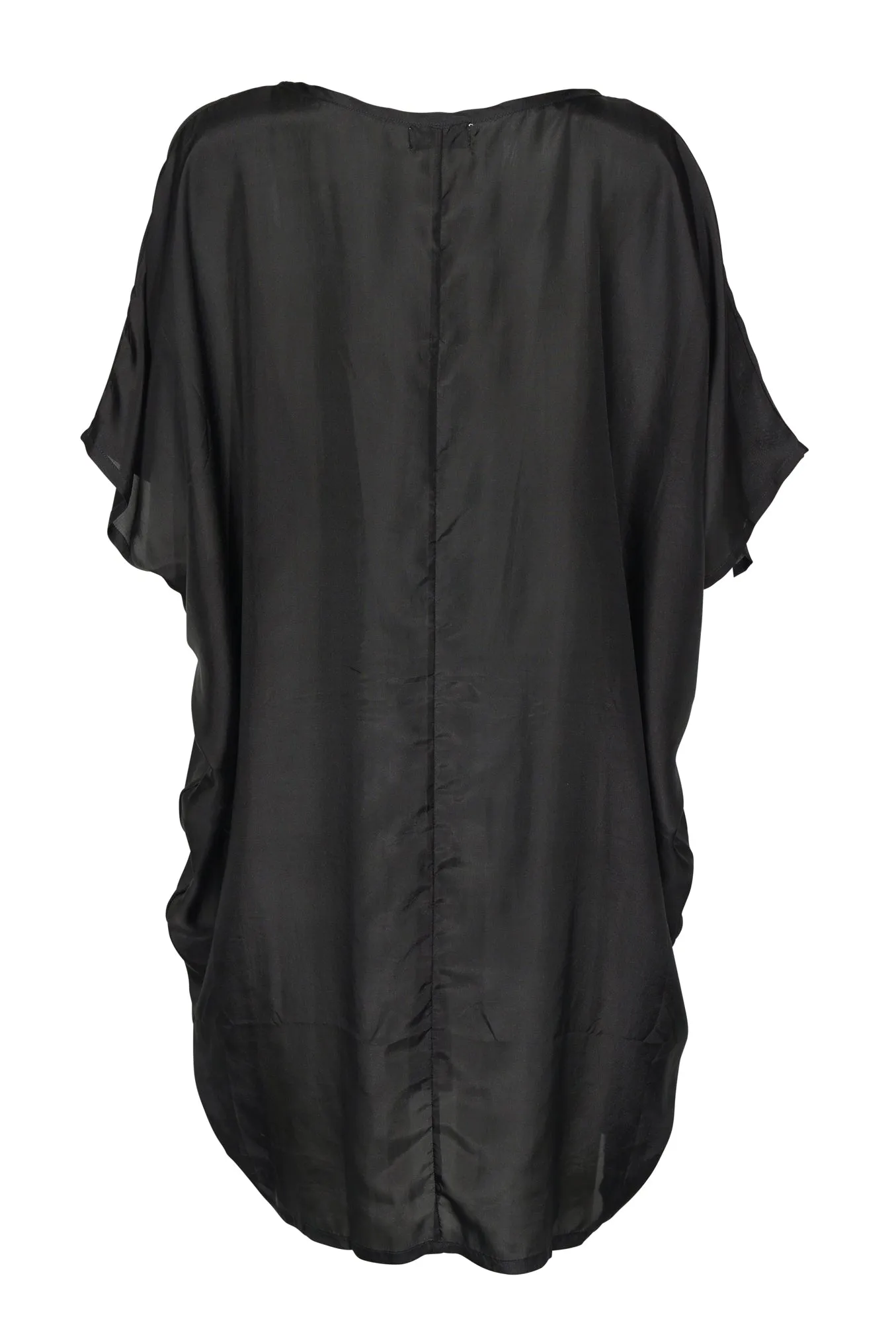 Black Silky Caftan Dress | Belinda