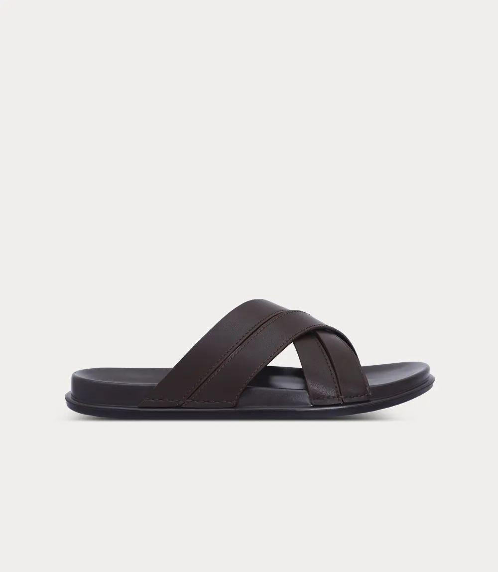 BM6874-BROWN-Men Slipper