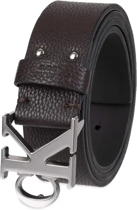 Calvin Klein Men's Casual CK Monogram Cut Out Buckle Belt