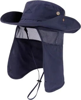 Comhats Oversized XL XXL Waterproof UPF50  Neck Flap Protection Cover Wide Brim Golf Packable Sun Hats for Men