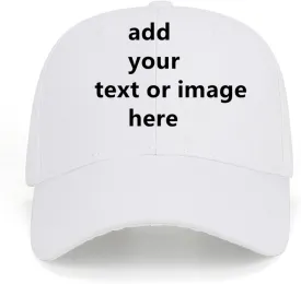 Custom Baseball Cap with Your Text,Personalized Adjustable Trucker Caps Casual Sun Peak Hat for Gifts