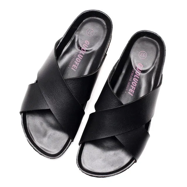 Cuzcare Men Basic Orthopedic Sandals Casual Fashionable Slides