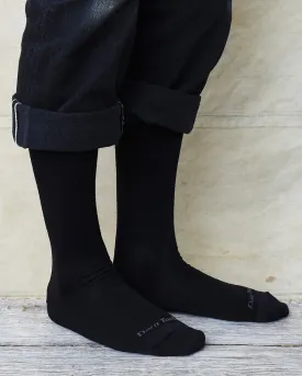Darn Tough 1480 Black Merino Wool Lifestyle Mid-Calf Lightweight Socks