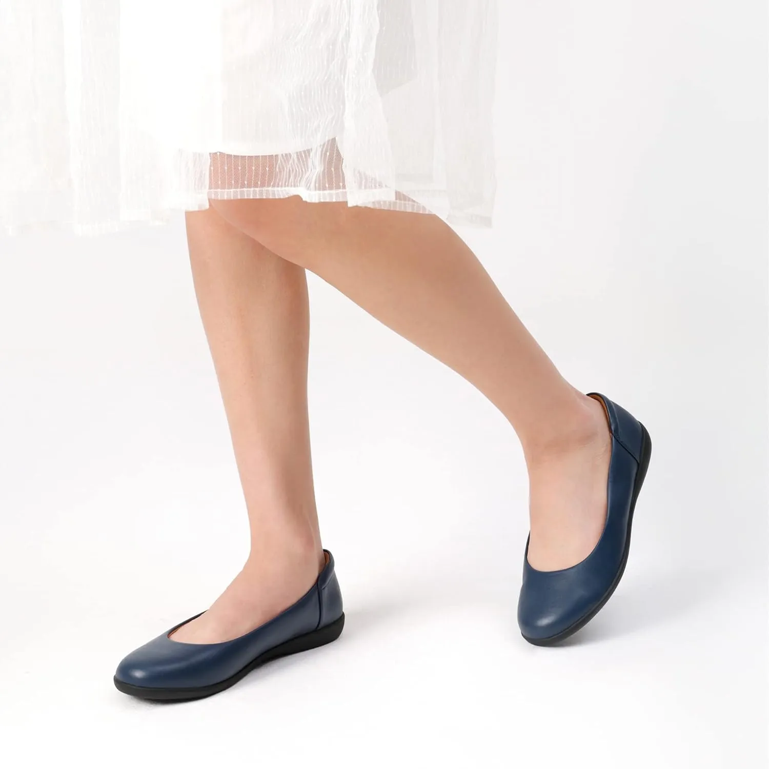 DREAM PAIRS Womens Comfortable Ballet Dressy Work Flats, Round Toe Slip on Office Shoes