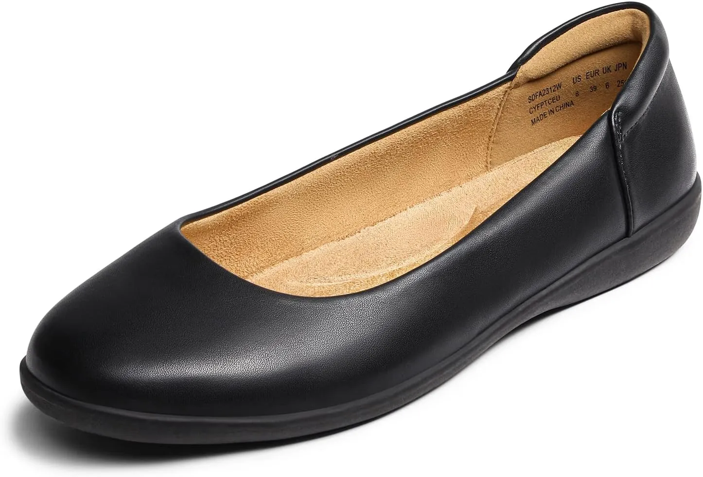 DREAM PAIRS Womens Comfortable Ballet Dressy Work Flats, Round Toe Slip on Office Shoes