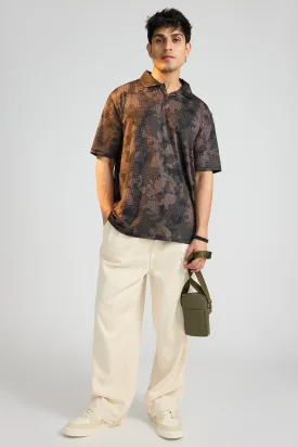 Earthy Print Men's Polo T-Shirt