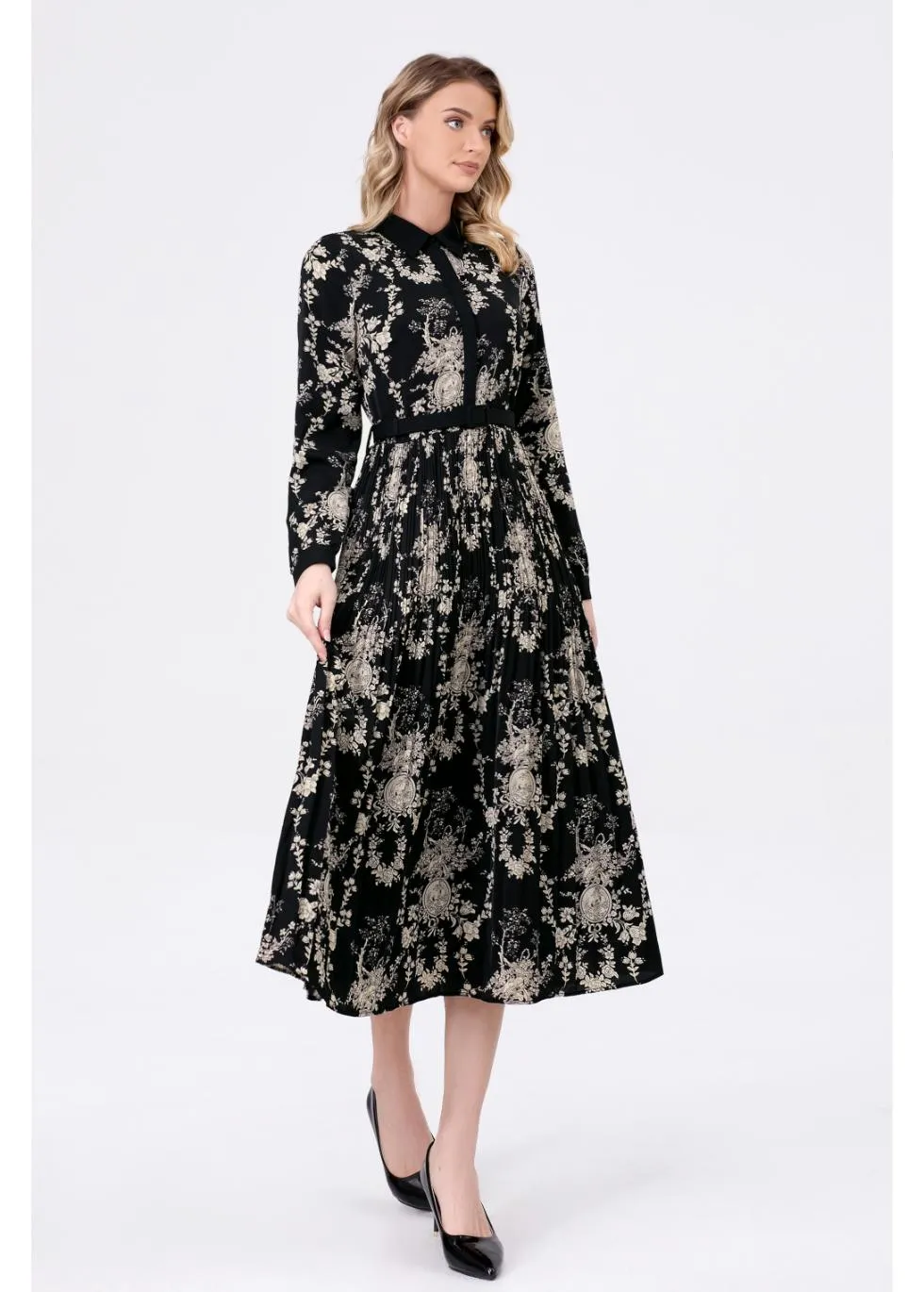Evening Blossom Midi Dress