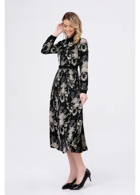 Evening Blossom Midi Dress