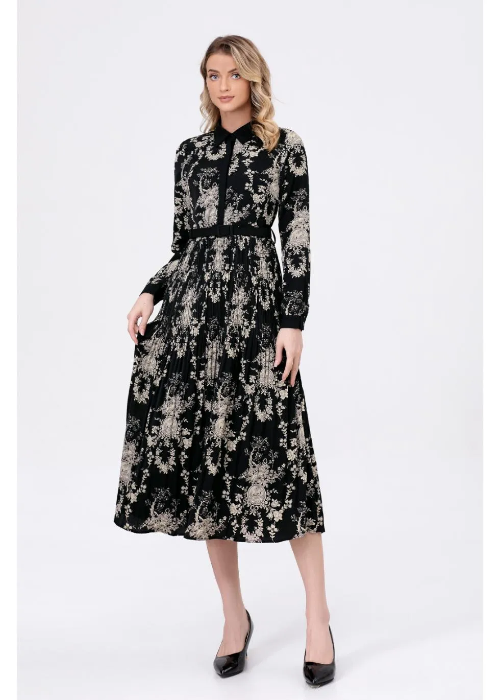 Evening Blossom Midi Dress