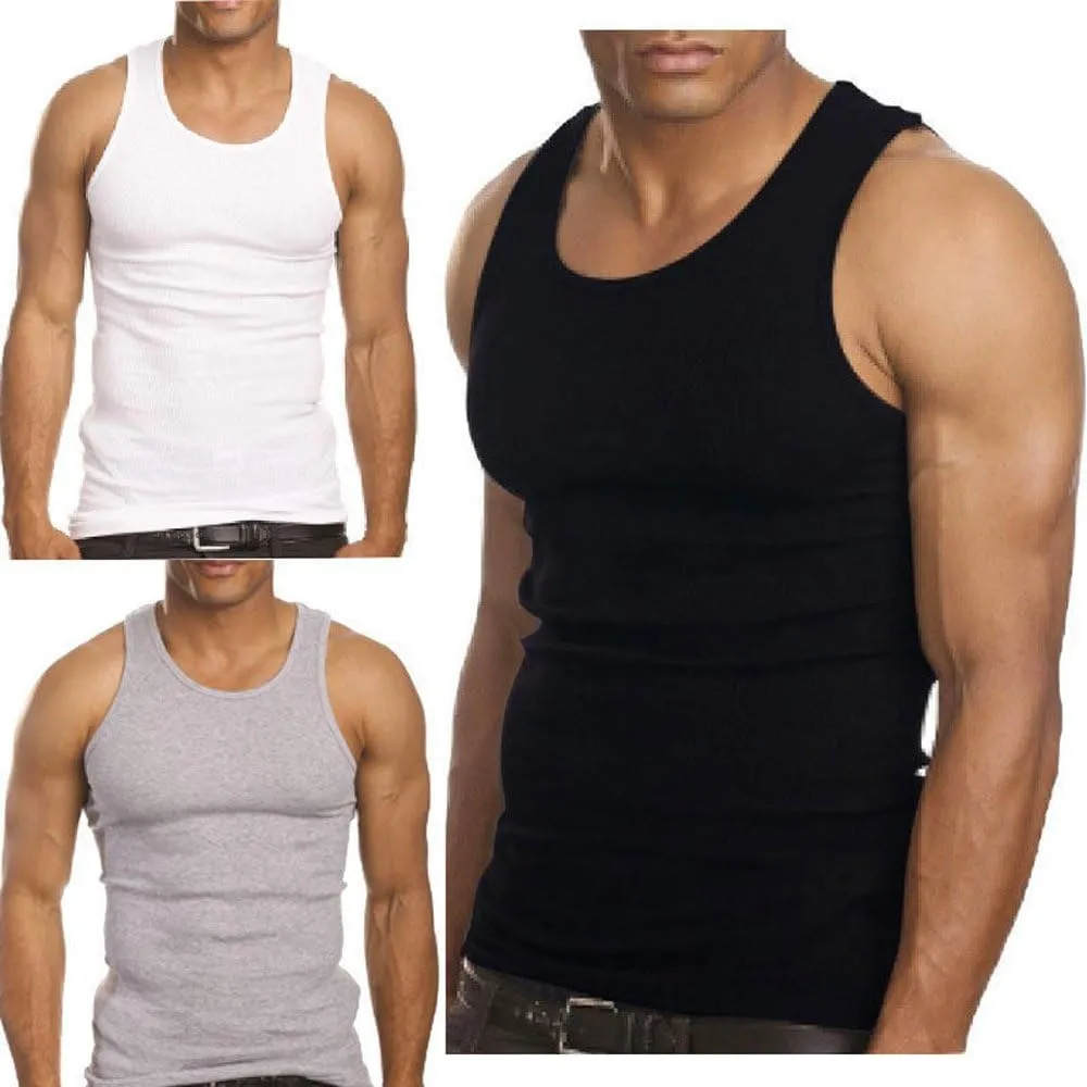 Falari 3 Pack Men's A-Shirt Tank Top Gym Workout Undershirt (Slim & Muscle Fit ONLY)