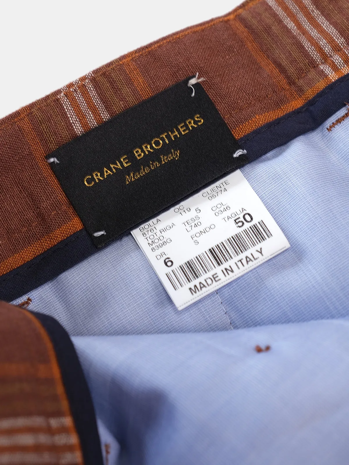 Fermo Shorts - Rust Linen Check - LUCKY LAST