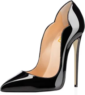 FSJ Women Classic Pointed Toe High Heels Sexy Stiletto Pumps Office Lady Casual Dress Party Prom Shoes Size 4-15 US