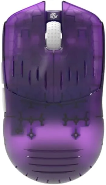GWolves HT-S2 Lightweight Wireless Gaming Mouse, ~33Gram,8K-Report, Low Latency, PAW3395 26,000 CPI, Nrf52840 High-Performance CPU, 6 Programmable Btns,On-Board Memory,PC/Mac and Laptop (Violet)