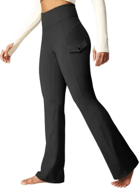 Heathyoga Cargo Sweatpants for Women Waterproof Hiking Pants Women Fleece Lined Pants Bootcut Winter Pants Warm Outdoor