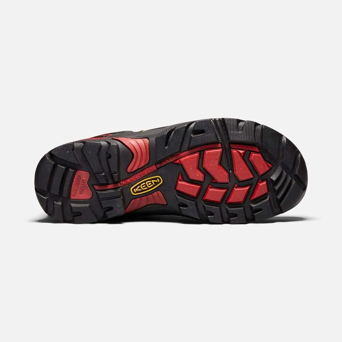 Keen Men's CSA Hamilton Carbon Waterproof Boots (Wide)- Bison/ Jester Red