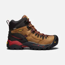 Keen Men's CSA Hamilton Carbon Waterproof Boots (Wide)- Bison/ Jester Red
