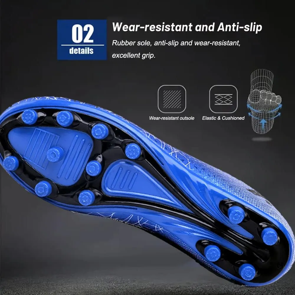Maylrvjv Men's Women's Soccer Cleats Football Shoes Lightweight Breathable Outdoor Indoor Training Athletic Shoes