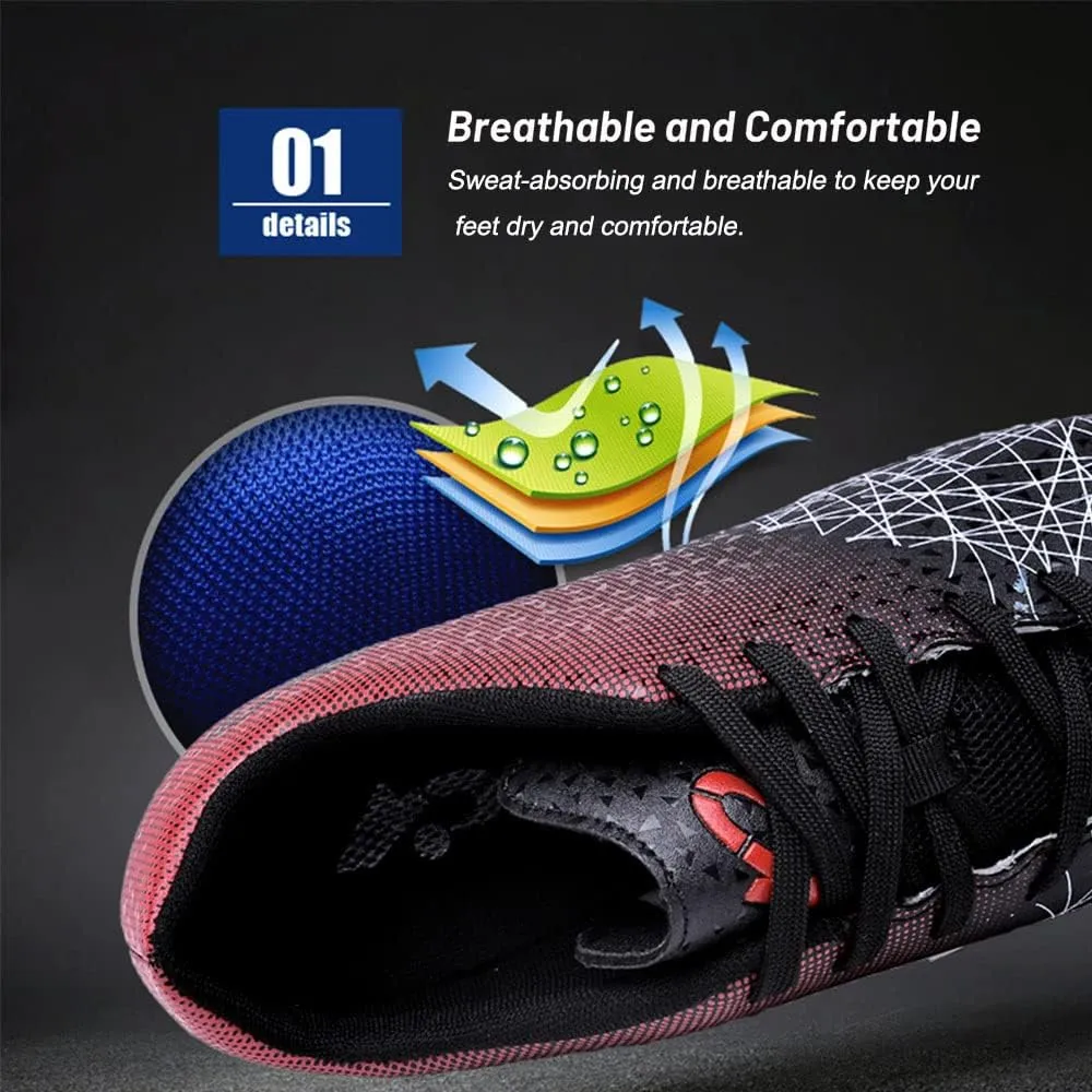 Maylrvjv Men's Women's Soccer Cleats Football Shoes Lightweight Breathable Outdoor Indoor Training Athletic Shoes