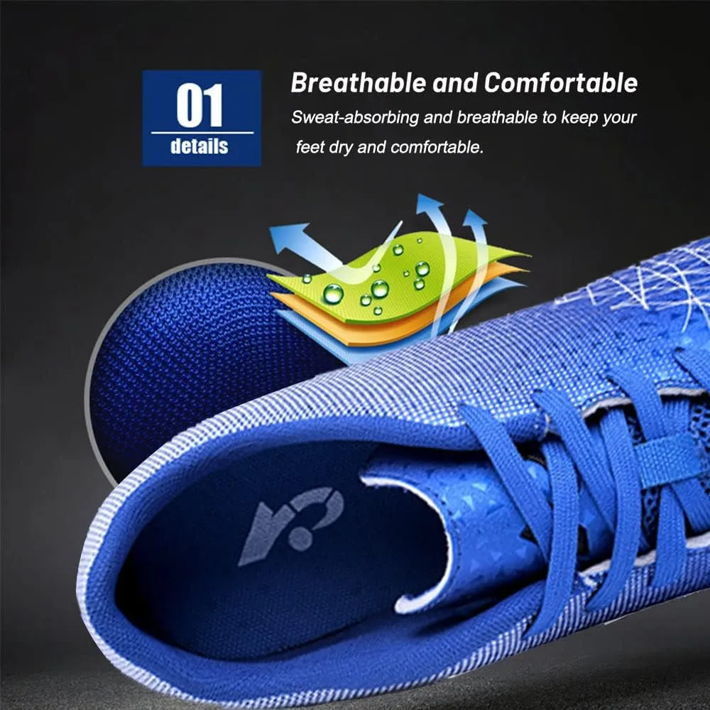 Maylrvjv Men's Women's Soccer Cleats Football Shoes Lightweight Breathable Outdoor Indoor Training Athletic Shoes