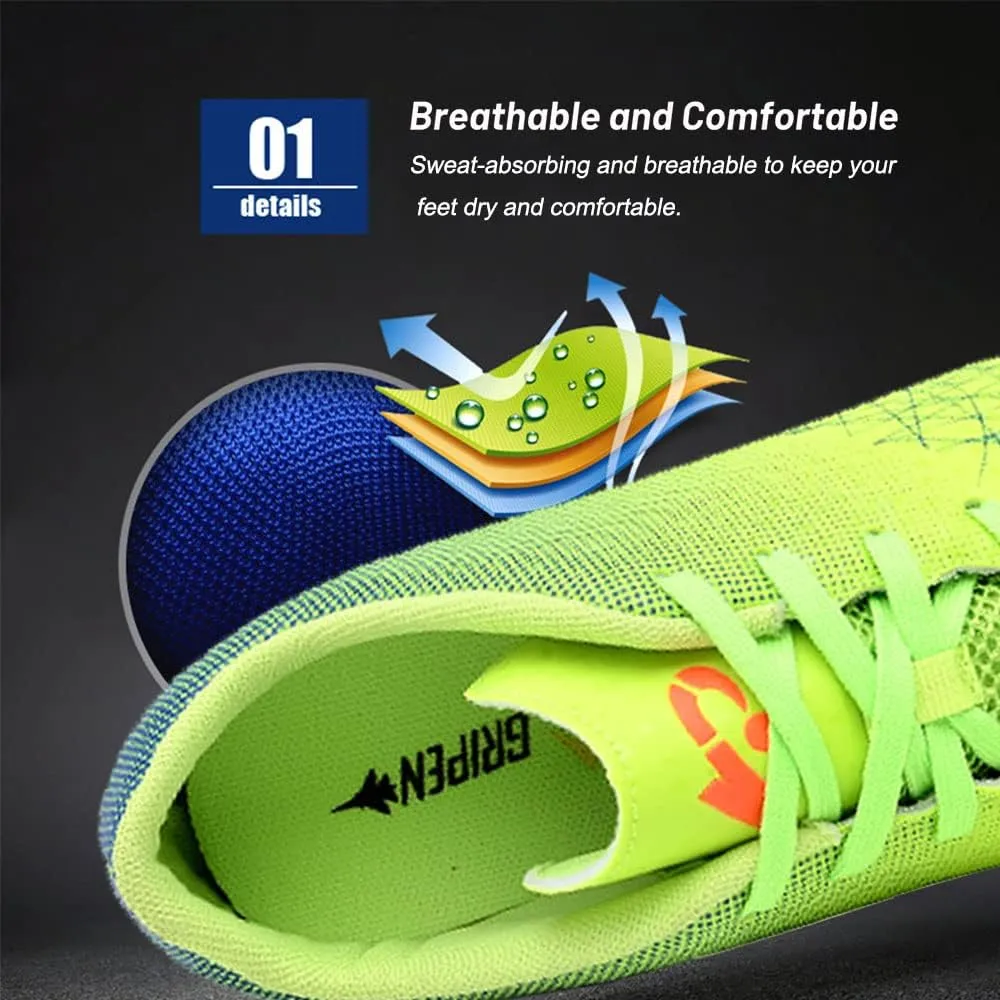 Maylrvjv Men's Women's Soccer Cleats Football Shoes Lightweight Breathable Outdoor Indoor Training Athletic Shoes