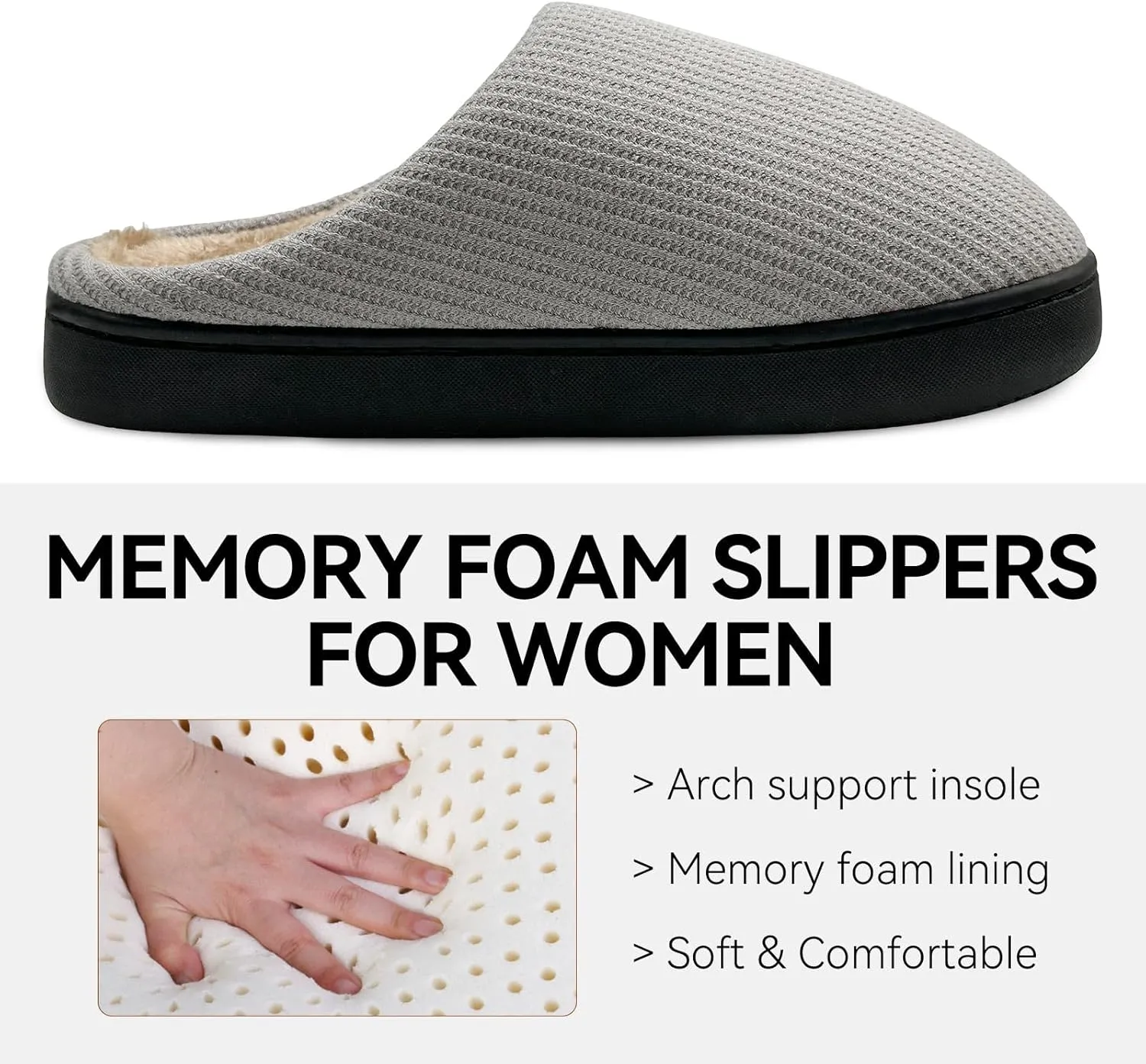 Men House Slippers Memory Foam Slippers for Women Casual Warm House Ladies Woman Indoor Outdoor Non Slip Cozy Men Bedroom Soft Shoes Size Navy Blue
