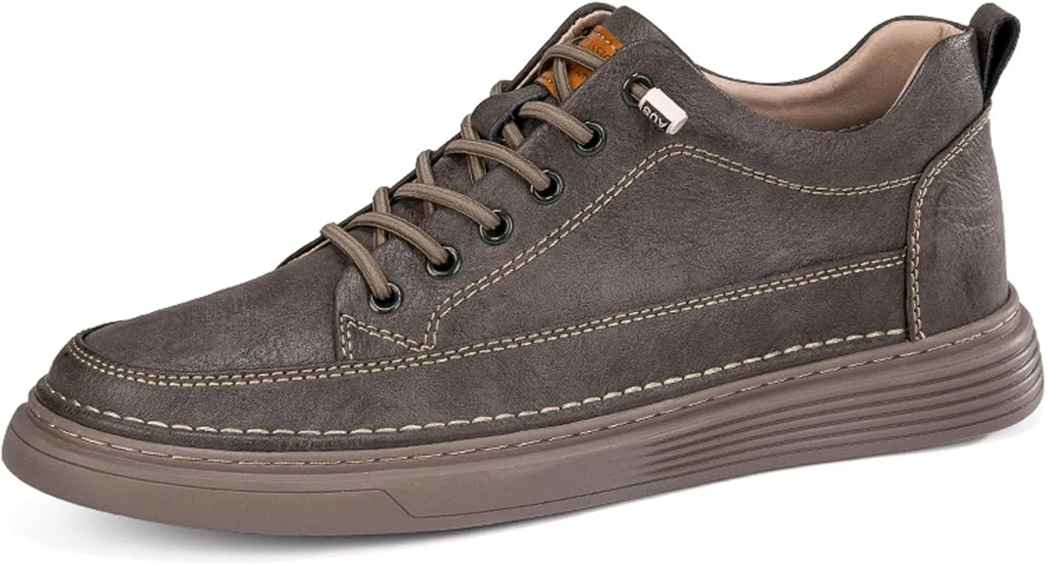 Mens Fashion Sneakers Elevator Shoes Invisible Height Increasing Sneakers-Extra 2.36 Inches Fashion Dress Oxford All-Weather