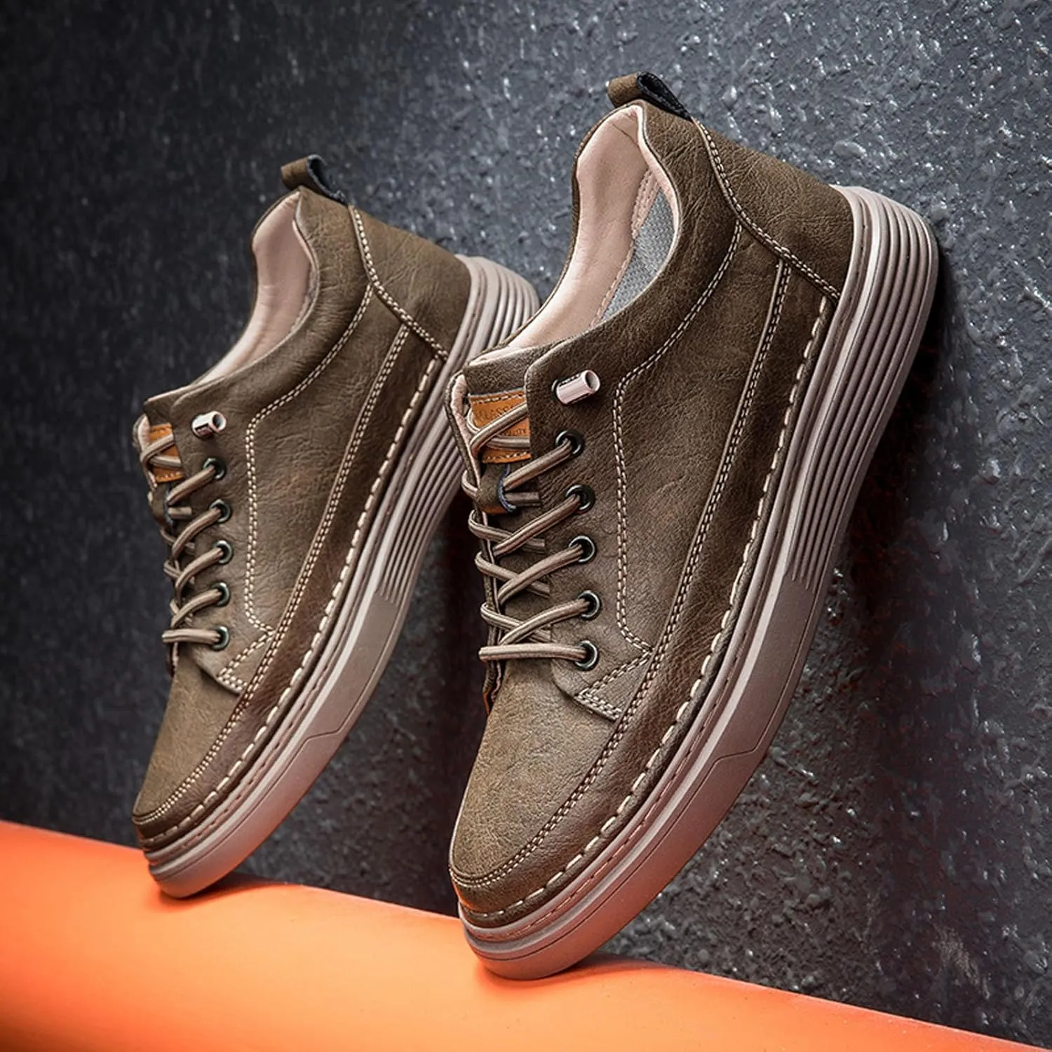 Mens Fashion Sneakers Elevator Shoes Invisible Height Increasing Sneakers-Extra 2.36 Inches Fashion Dress Oxford All-Weather