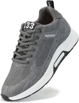 Men's Invisible Height Increasing Elevator Shoes Lightweight Sport Shoes Height-Boosting Non-Slip Sneakers 2.4'' Taller