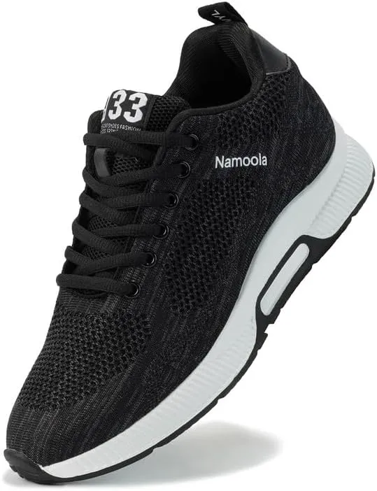 Men's Invisible Height Increasing Elevator Shoes Lightweight Sport Shoes Height-Boosting Non-Slip Sneakers 2.4'' Taller