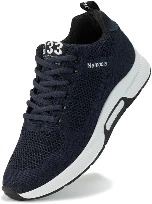 Men's Invisible Height Increasing Elevator Shoes Lightweight Sport Shoes Height-Boosting Non-Slip Sneakers 2.4'' Taller