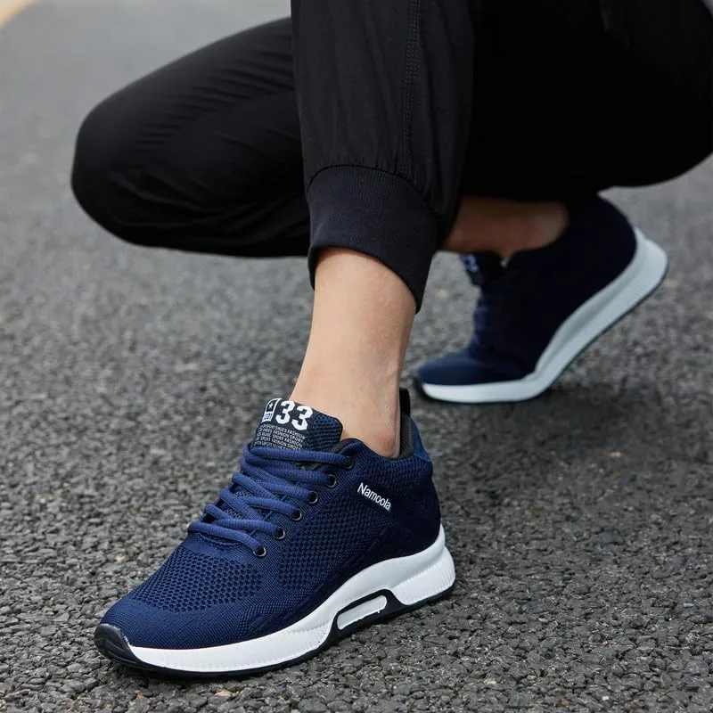 Men's Invisible Height Increasing Elevator Shoes Lightweight Sport Shoes Height-Boosting Non-Slip Sneakers 2.4'' Taller