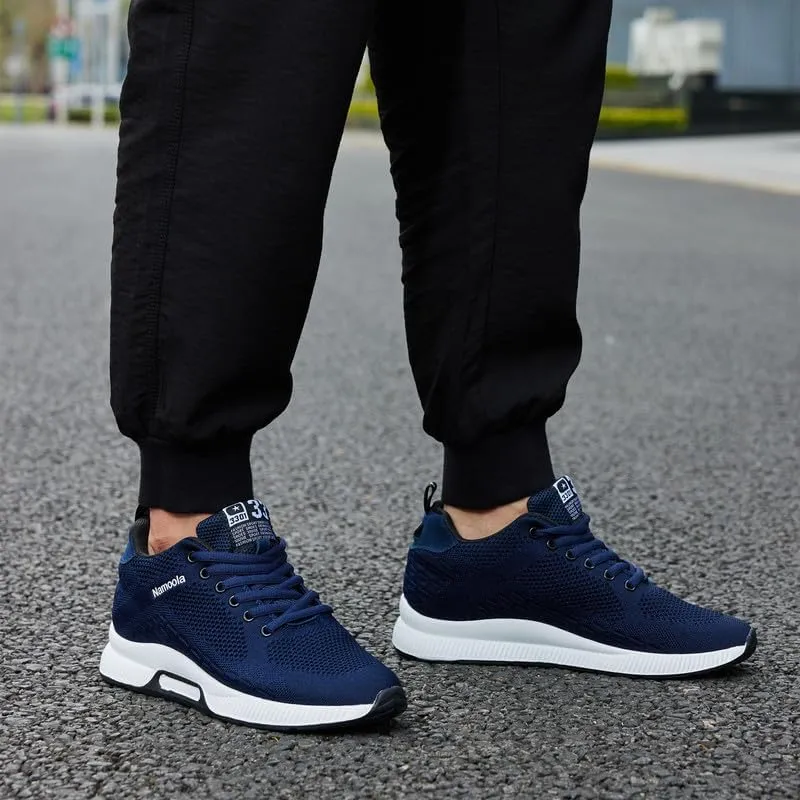 Men's Invisible Height Increasing Elevator Shoes Lightweight Sport Shoes Height-Boosting Non-Slip Sneakers 2.4'' Taller