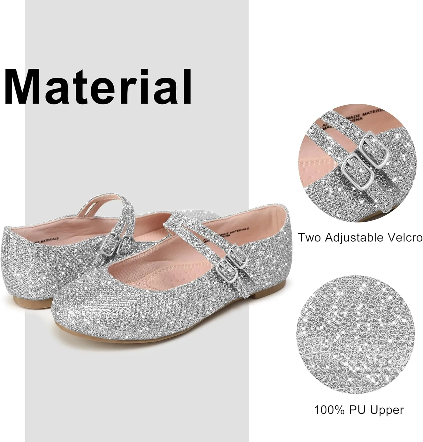 MIXIN Girls Dress Shoes Mary Jane Shoes for Girl Ballet Flats Back to School Princess Wedding Shoes