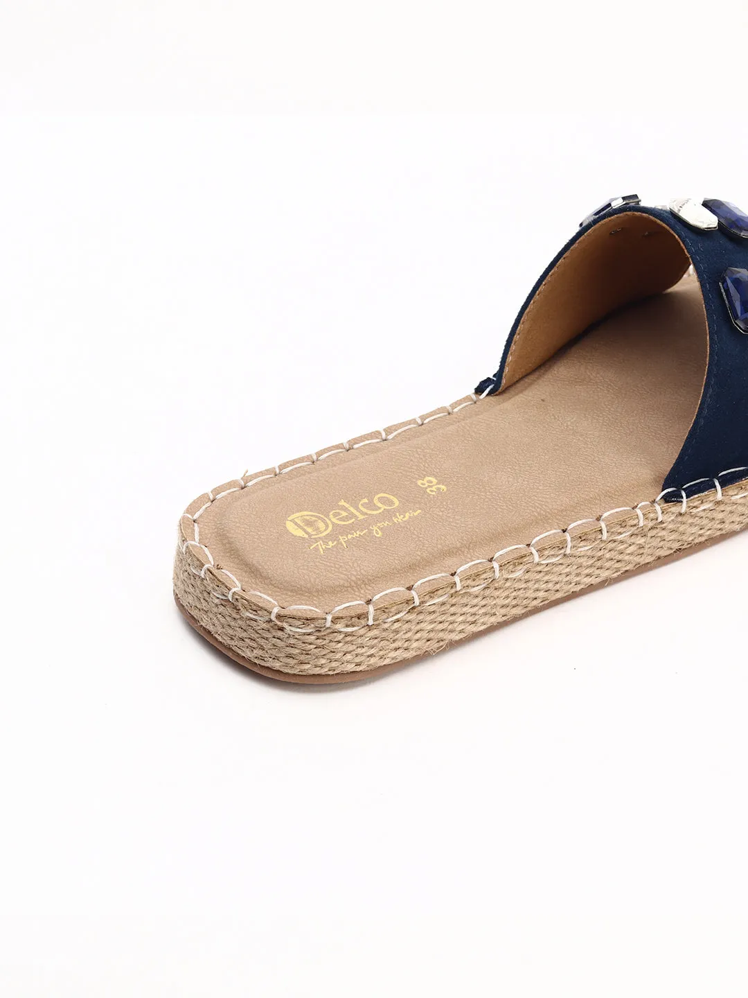 Muse Flat Slip-Ons with Synthetic Stones
