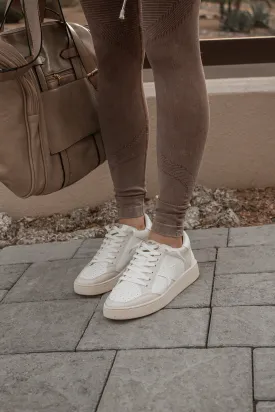 Neutral Leather Star Sneaker - JUNIPER