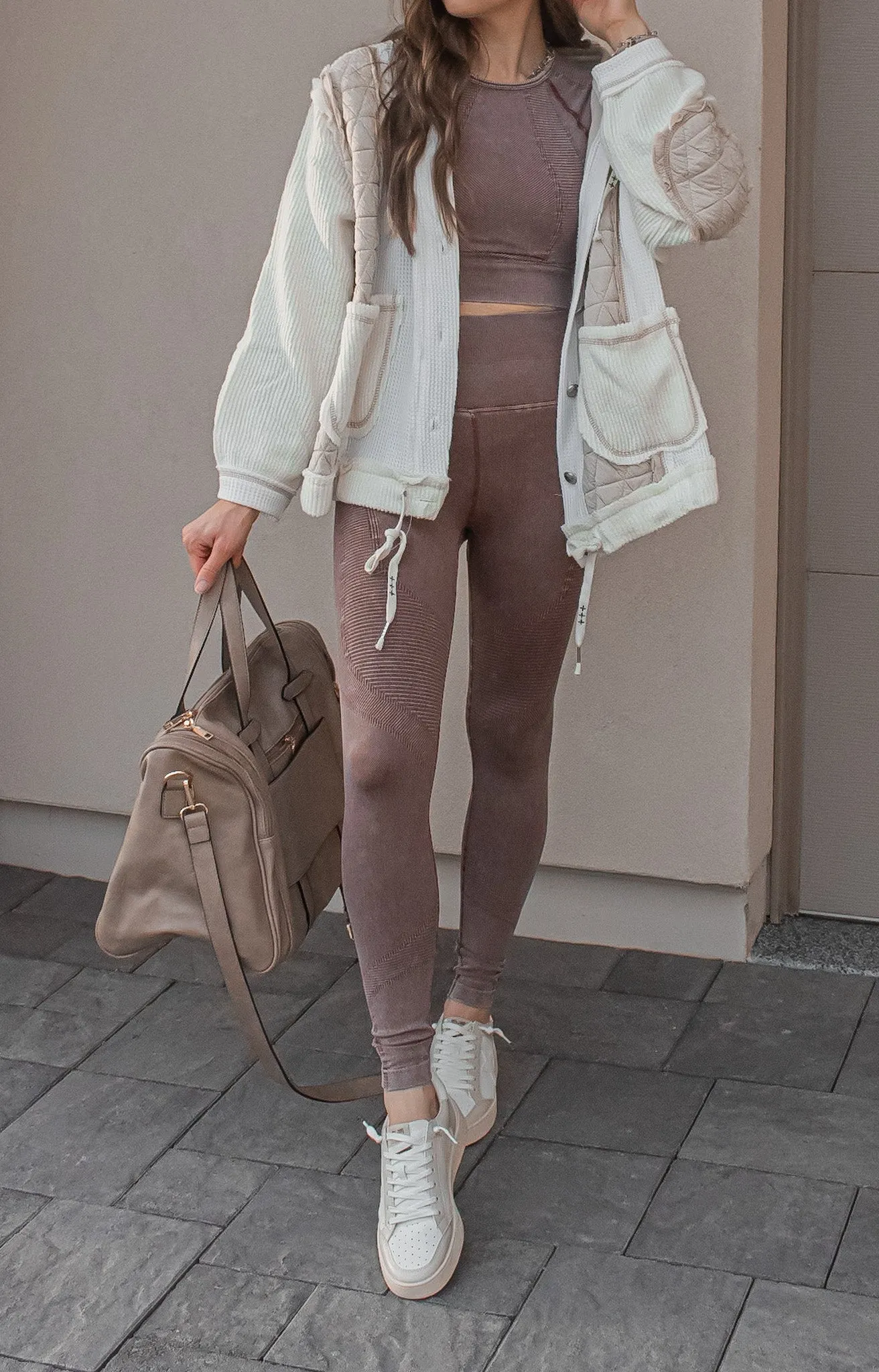 Neutral Leather Star Sneaker - JUNIPER