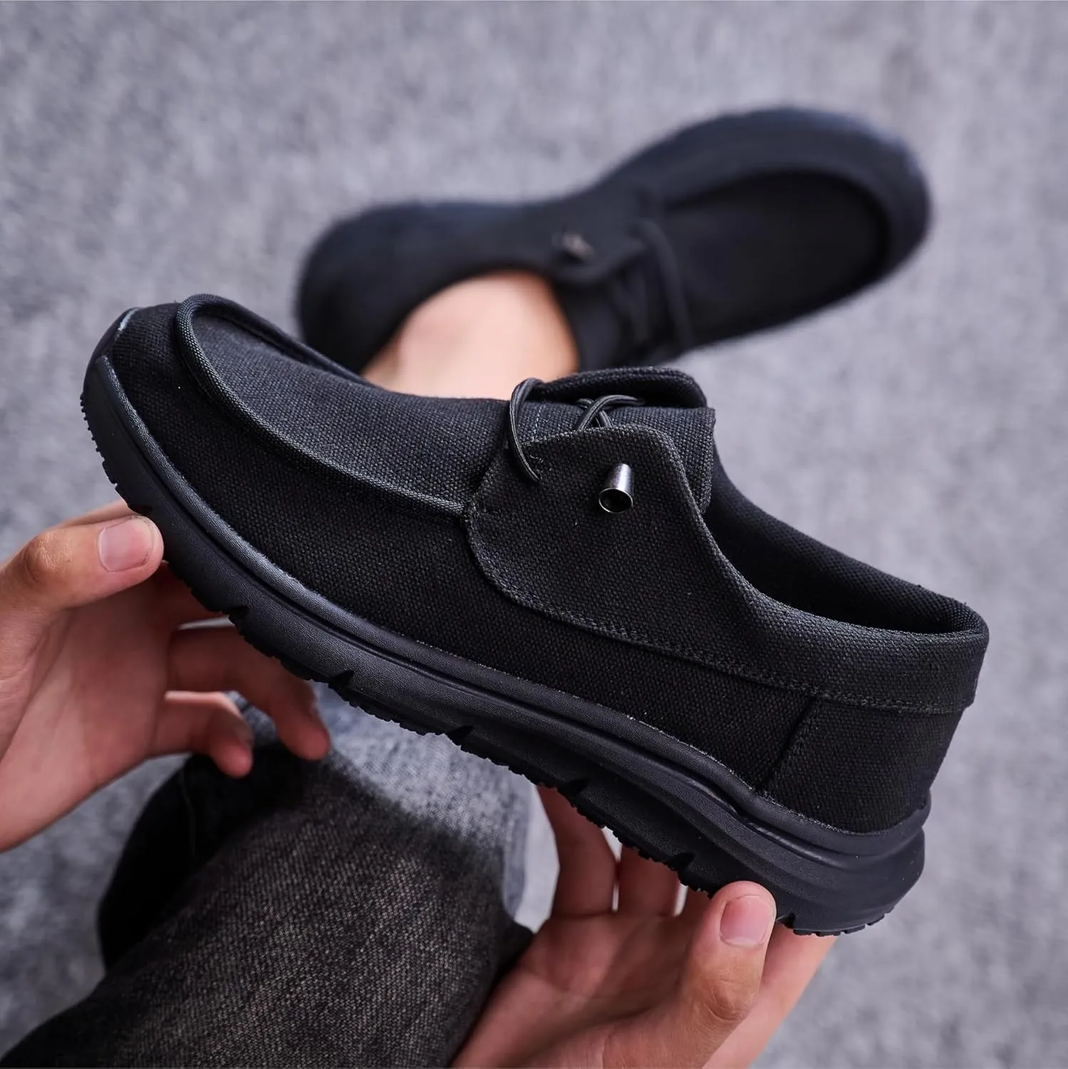 Non Slip Waterproof Work Shoes for Men WomenSlip-On Lightweight Casual Walking Loafers
