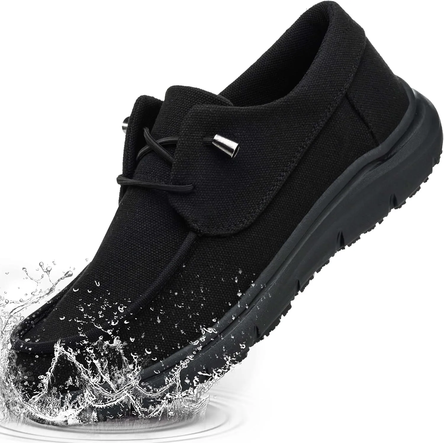 Non Slip Waterproof Work Shoes for Men WomenSlip-On Lightweight Casual Walking Loafers