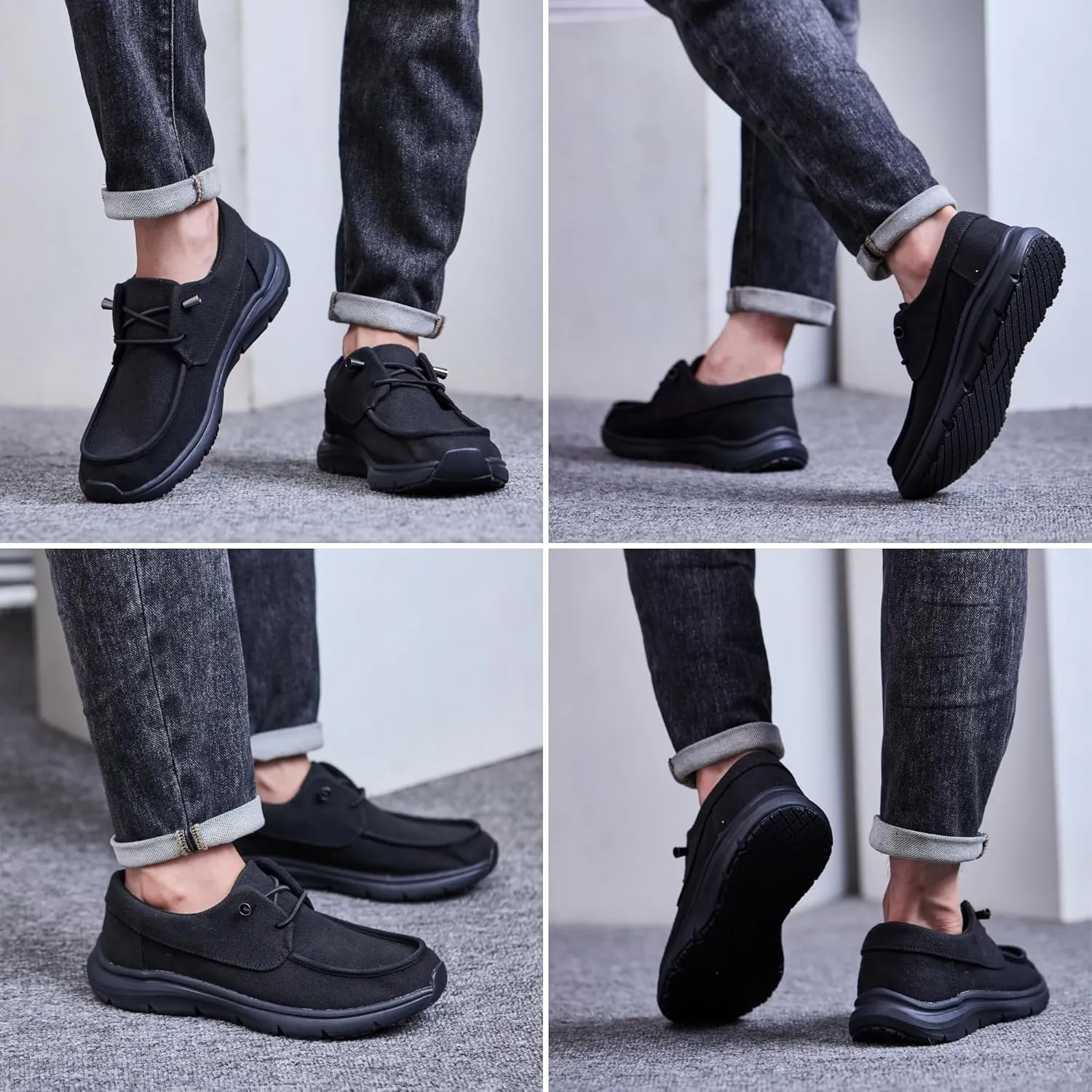 Non Slip Waterproof Work Shoes for Men WomenSlip-On Lightweight Casual Walking Loafers